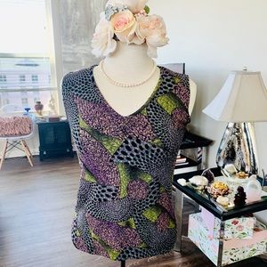 SOLD 🎉Vintage Eclectic Chico’s Blouse ✨